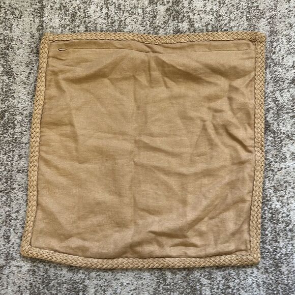Pottery Barn 100% Linen Tan Pillow Cover (1) - Picture 4 of 6